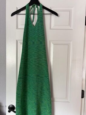 Verge Girl Green Halter Knit Maxi Dress